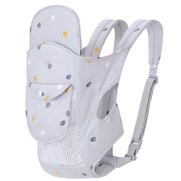 Baby Carrier Tykke Stropper Front Back Bære Balansert Kraft Unngå Muskelskader Sparer Anstrengelse Baby Sling Grå