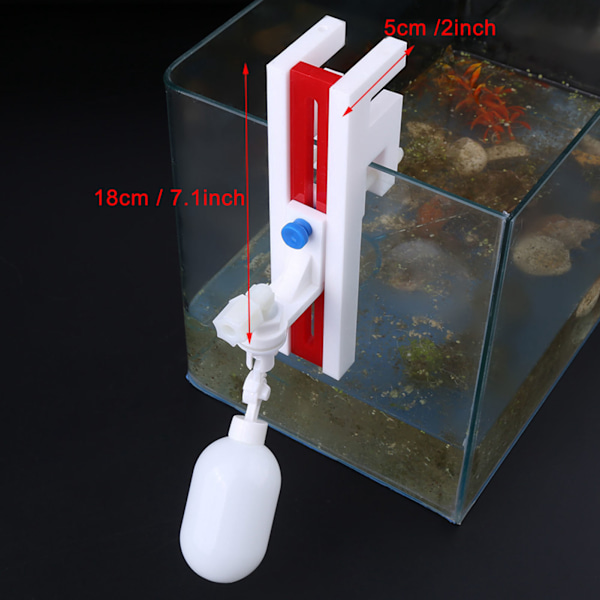 Automatisk vannfyller uten strøm, plast vannstandskontroll for akvarium og fisketank med holder