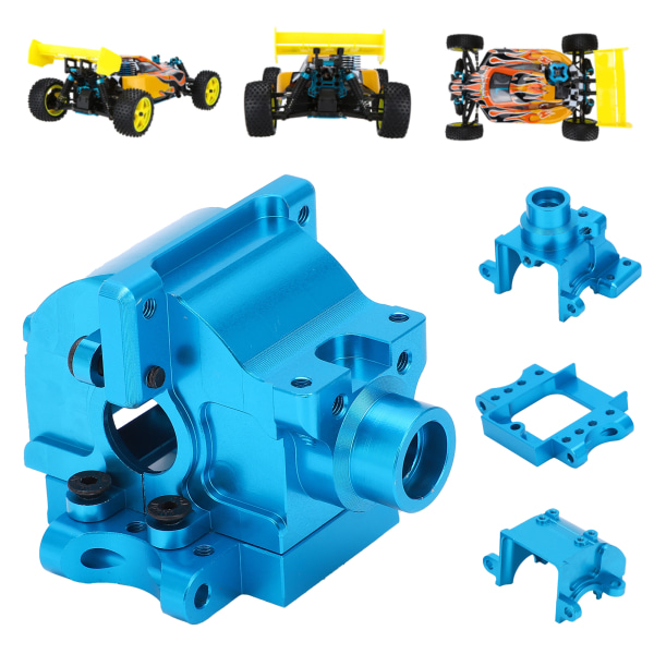 Aluminum Alloy Front and Rear Gear Box for HSP 94122/177/188/06045/06046/122275 1/10 RC CarBlue