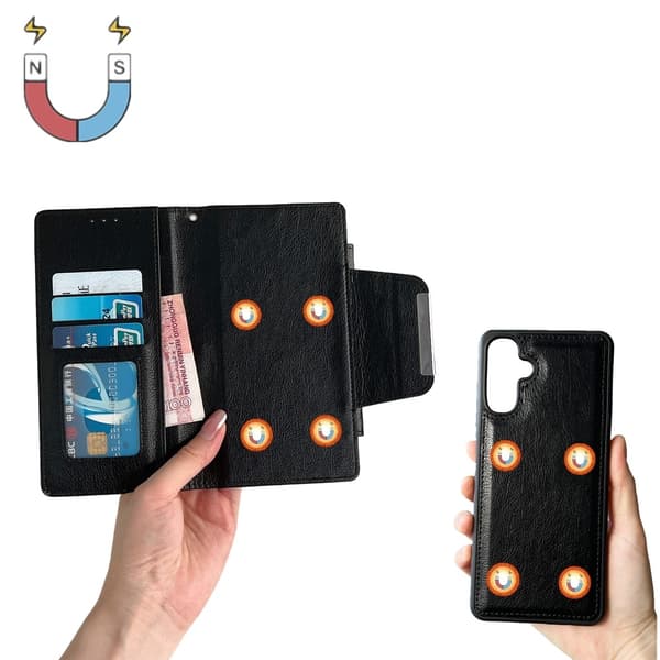 Samsung A26 5G 2-i-1 Magnetic Detachable Wallet Case - Black