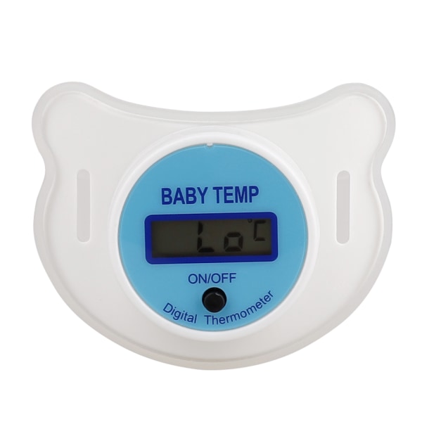 Digital napptermometer LCD-skärm Hög noggrannhet Nippelformad Digital babytermometer för spädbarn Barn Barn Blå