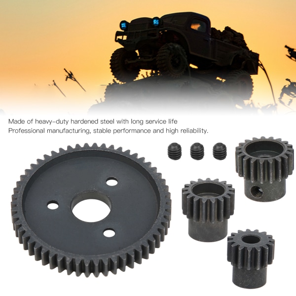 RC Bil 54T Hardt Stål Gear med 15T/17T/19T Gear for Traxxas Slash 1/10 Modellbil