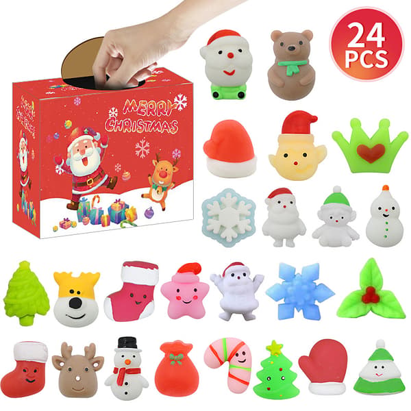 Jul Nyp Rolig Barn Tecknad Jultomte Snöflinga Liten Dumpling Party Utbytespapper Blind Box