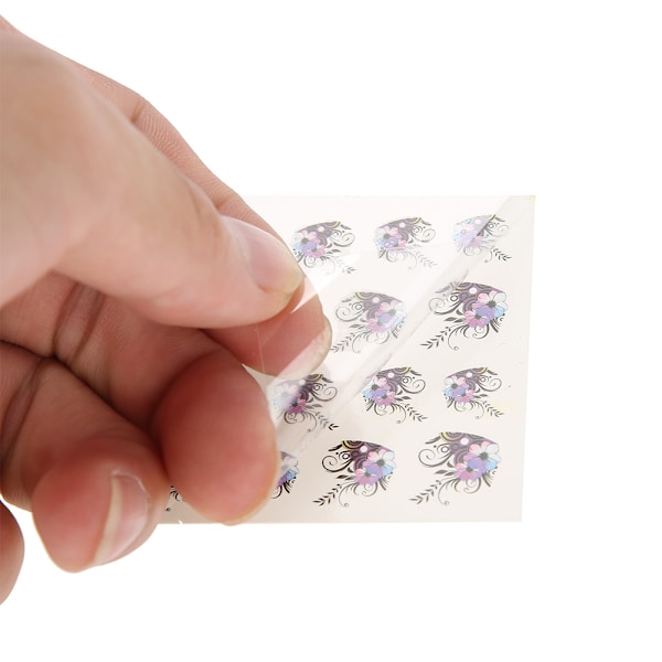 50 Ark med Blandede Blomster, Sommerfugl, Tegneserie-Neglekunst Vannoverføringsklistremerker Negle DIY Dekaler (XF)