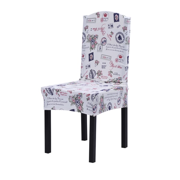 1 st avtagbara stretchiga middagsstolsöverdrag Print romantiskt mönster