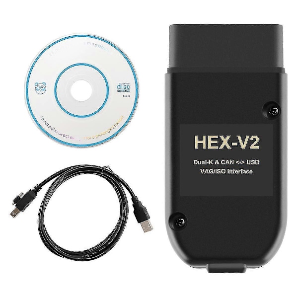 For VAG COM 22.3 OBD2 Scanner HEX V2 USB for Golf A6 Skoda Seat Ubegrenset VINer ATMEGA162+16V8+FT232RQ