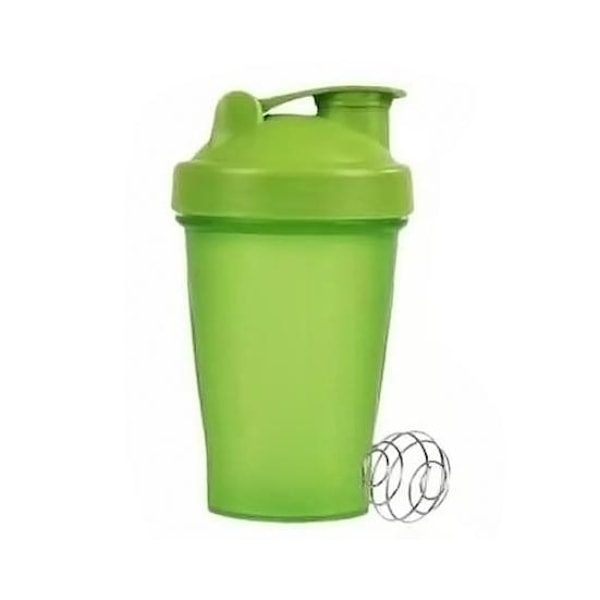 400-500 ml bærbar shaker vannflaske med rustfritt stål vispeball Green