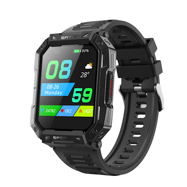 F307 Outdoor Three-Safe Smart Watch Bluetooth Call Heart Rate Blood Pressure Waterproof Sports Pedometer Non-Invasive Blood Glucose Monitor