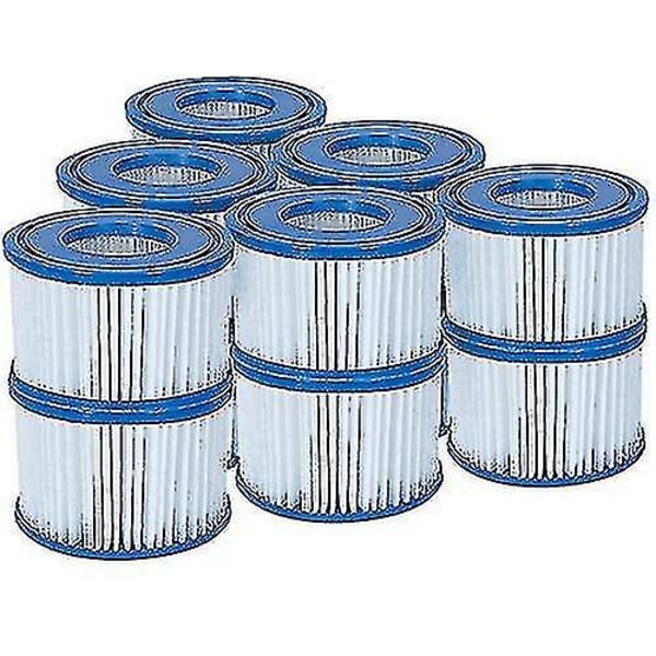 Lay-Z-Spa filterpatron Vi for alle Lay-Z-Spa-modeller - 6 x dobbelpakning (12 filtre)