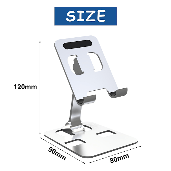 Tabletställ för skrivbord, stabilt tabletställ, hopfällbart och