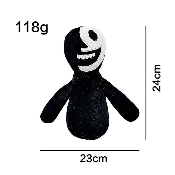 Dörrar Roblox Figurer Dörrar Plyschleksaker Monster Skräckspel Plysch Stoppade Djur black white face