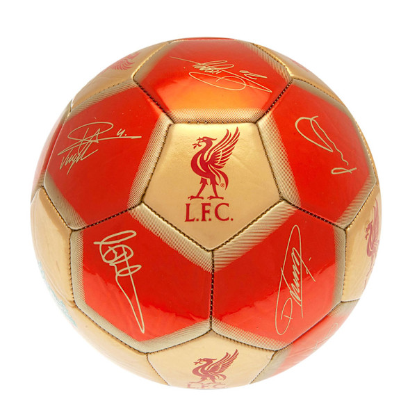 Liverpool FC YNWA Signatur Fodbold 1 Rød/Guld Rød/Guld Red/Gold 1