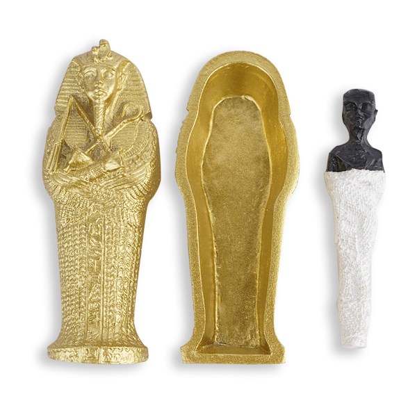 Guld Akvarium Mumie Guld Kiste Dekorationer Egypten Fisk Reptil Skildpadde Tank Dekor Ornament Kæledyr{DH}