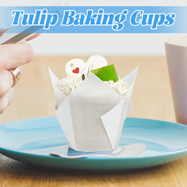 200 st tulpanformade muffinsformar för bakning, tulpanformade muffinsformar, muffinsformar