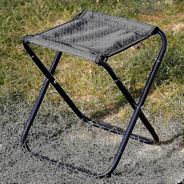 Sammenklappelig campingstol, udendørs sammenklappelig stol, lille bærbar sammenklappelig campingstol, velegnet til camping, fiskeri, picnic - WELLNESS