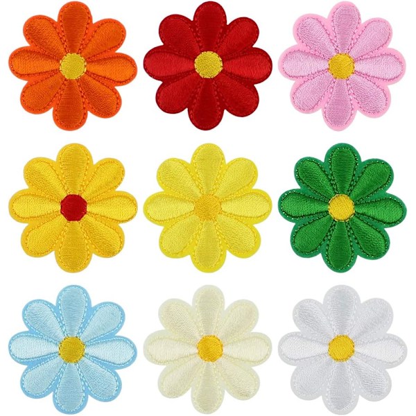 36 pieces of embroidered patches iron-on fabric Sew-on patches Flower Mo