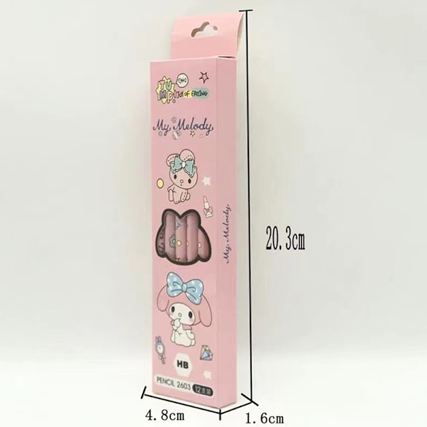 Sanrio Anime Cartoon Series My Melody Kuromi Boxed Pencil Learn - Perfekt D