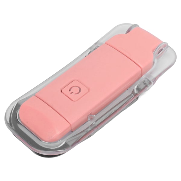 LED Bokmerke Lys USB Oppladbar 3 Lysstyrke Varmt Hvitt Lys Bærbar Klips På Leselys For Nattelesing Rosa 0.1