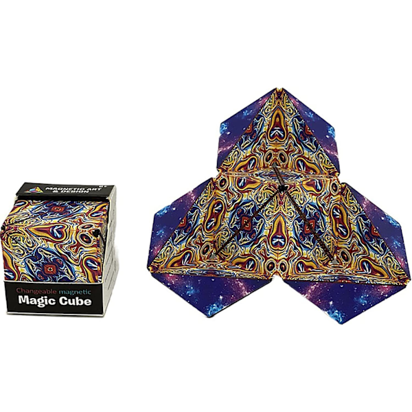 3D Magic Cube, Infinity Flips Magneettikuutiot 72 Muotoa Fidget-lelu Lapsille Aikuisille Stressin Lievitykseen Muotoa Muuttava Laatikko Palapeli Lelut (Väri D)