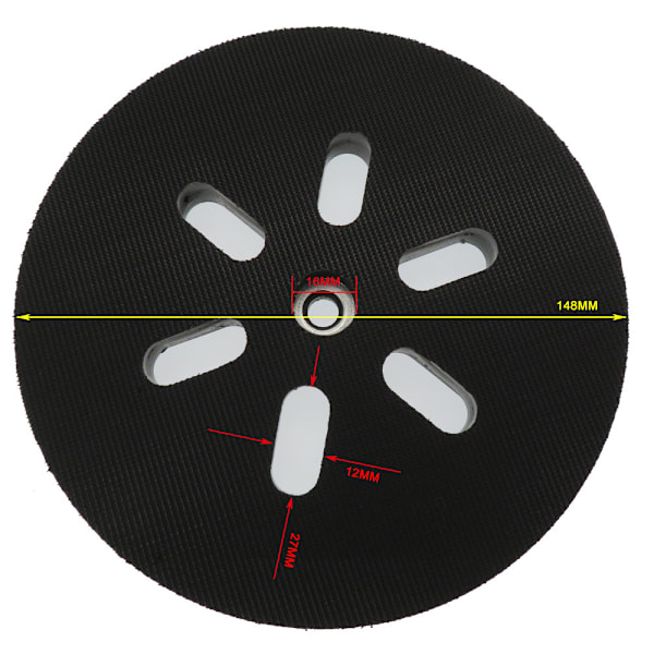 Tukilevy Bosch Turbo -epäkeskohiomakoneeseen 148 mm ruuvilla