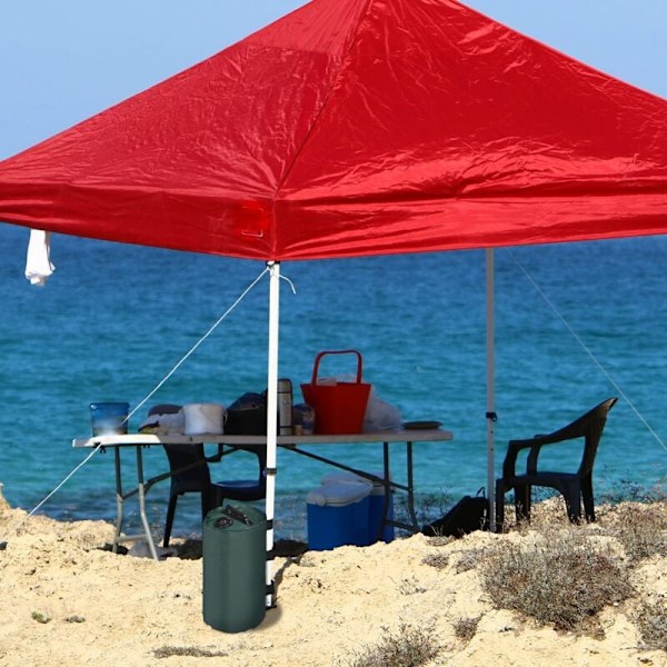 Vikt för paviljong, ballast för tält, för fyllning med vatten, sand och stenar, 10 liter, mörkgrön