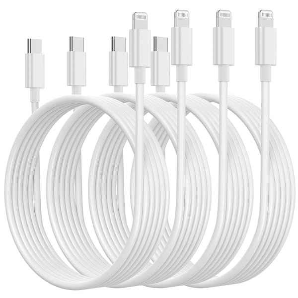 CDQ iPhone Laddare USB-C - Kabel / Sladd - 20W - Snabbladdare 4-pack