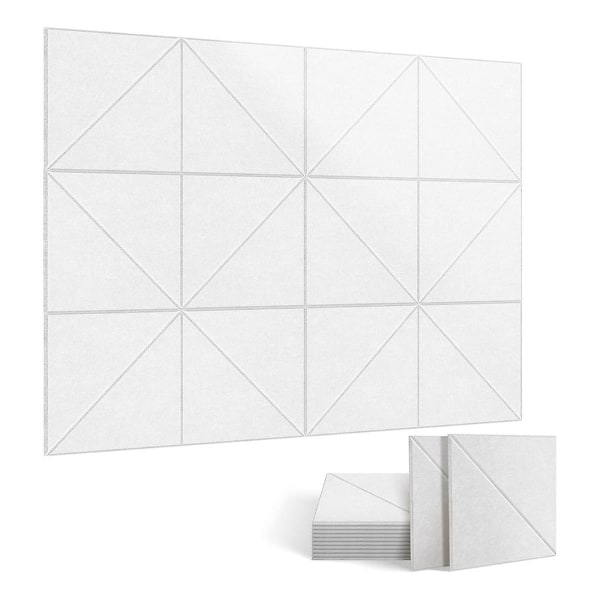 12-Pack Acoustic Panels, 12 x 12 Inch Decorative Soundproofing Panels, Wall and Ceiling Acoustic Panels