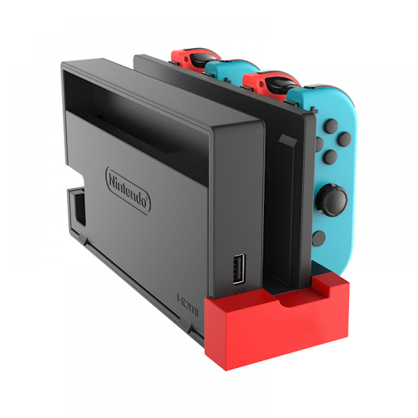 Nintendo Switch & Switch Oled modell Joy-con kontroller ladestasjon, Tsv ladestasjon, 4-i-1 LED USB ladestasjon