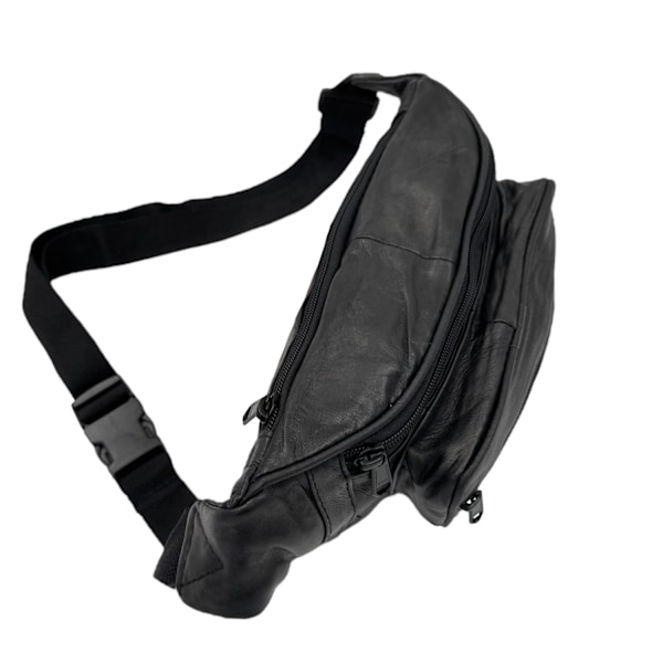 Midjeväska i läder Black Black