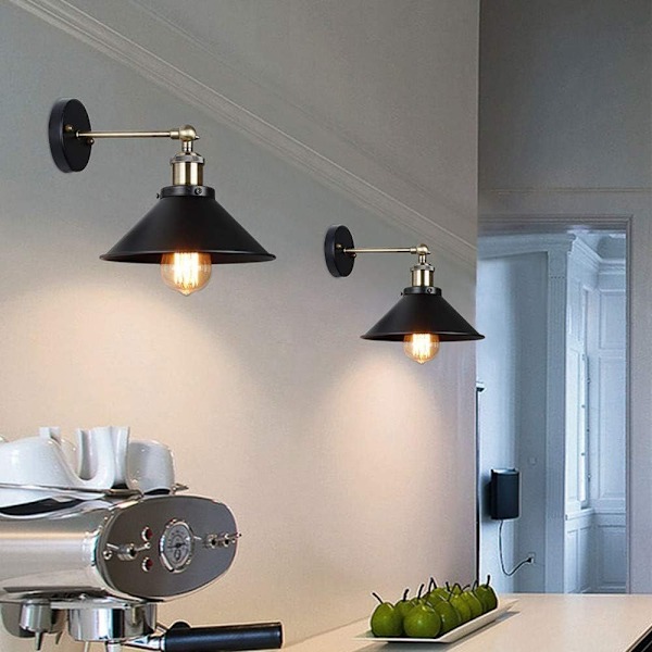 Vägglampa Metall Taklampa Retro Industriell Belysning Hängande