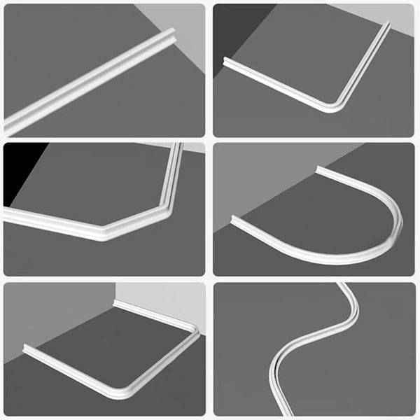 Duschtröskel / Vattenbarriär – Självhäftande duschlist – 2m Grey gray