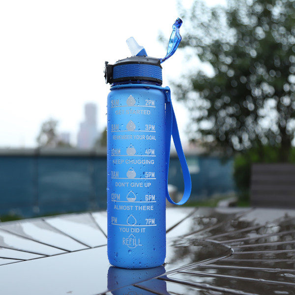 Vannflaske Sports Drikkekopp Plast Vannkopp 1000ML green