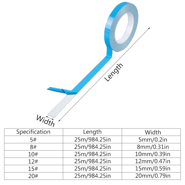 Kaksisuuntainen lämpöjohtava liima-teippa, ei johtava, jäähdytyselementin liima-teippa siruille, PCB:lle, LED-jäähdytyselementille, kestävä 0.06 5 mm