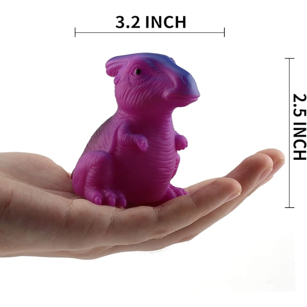 Paket med Ljusa Flytande Dinosaurie Badleksaker, för Baby Småbarn Brorson