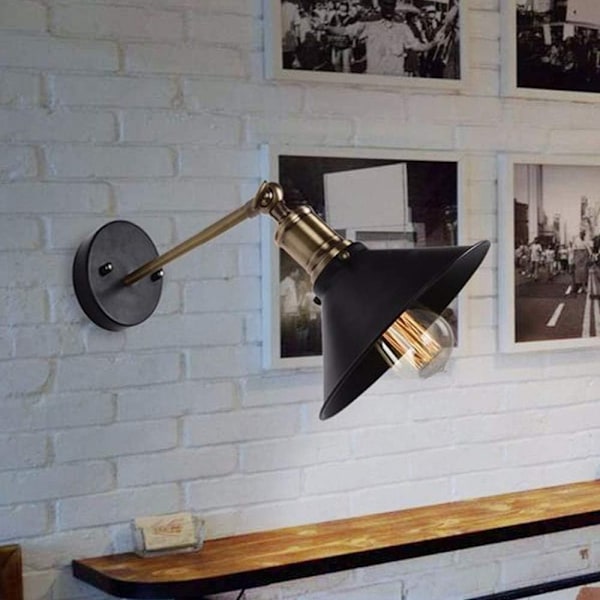 Vägglampa Metall Taklampa Retro Industriell Belysning Hängande