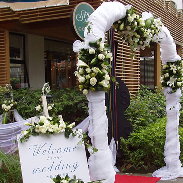 Gennemsigtig baldakin gardin elegant voile vindue tørklæde bryllup bue draperi valance