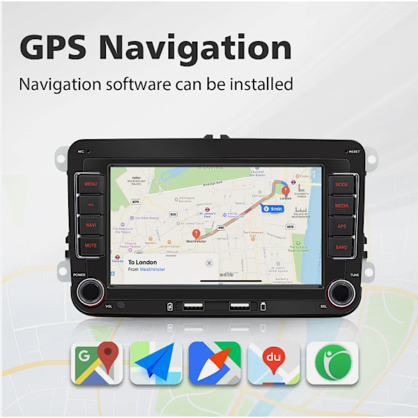 Bilstereo med 7 tum Android Apple Carplay GPS för VW Golf MK5 Polo Passat Jetta