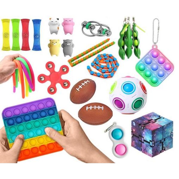 Nytt PRO 26 stk. Fidget Pop it Leker Sett pakke for barn og voksne 250