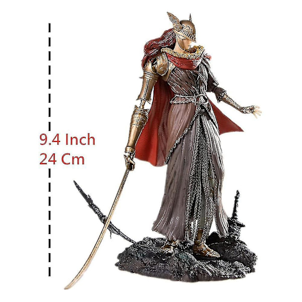 Elden Ring Figur 24cm / 9,4 tum Malenia PVC Figur Staty Anime Cartoon Skulptur Kompatibel med Spelfans