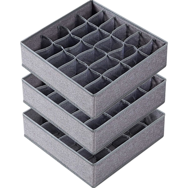 3-pack strumpor underkläder organizer avdelare, för förvaring av strumpor, underkläder