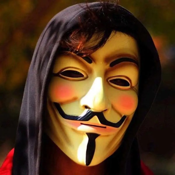 1 stk. Halloween Masker V for Vendetta Maske Anonym Guy Fawkes Halloween Fest Gave til Voksne Børn Film Tema Maske Cosplay Kostume black