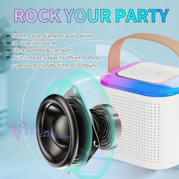 Kannettava langaton Bluetooth-kaiutin mikrofonilla