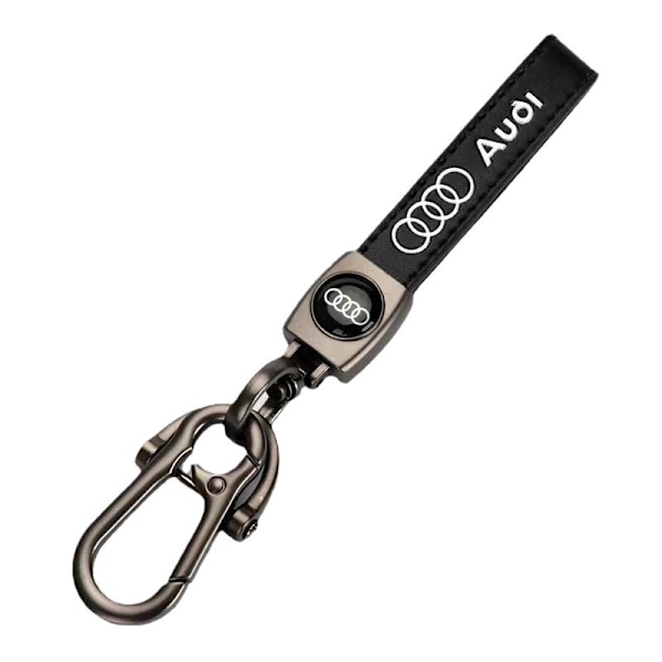 Leather key ring for car, metal key ring, suitable for car key accessories