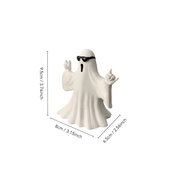 Amazonin uudet keskisormea näyttävät söpöt aave-Halloween-koristeet, joissa on keskisormea rakastava aave Sunglasses Ghost