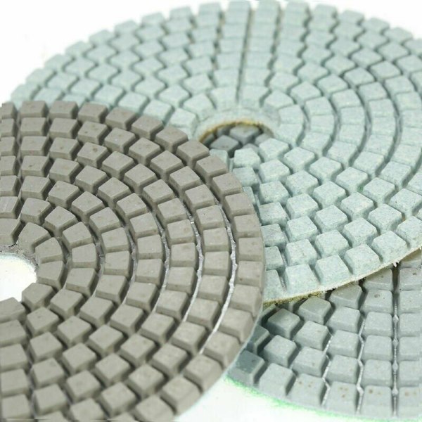 12-delt diamantslipeskive 4 tommer diamant våtslipeskive + 1 stk bakplate for granitt marmor stein keramiske fliser betong
