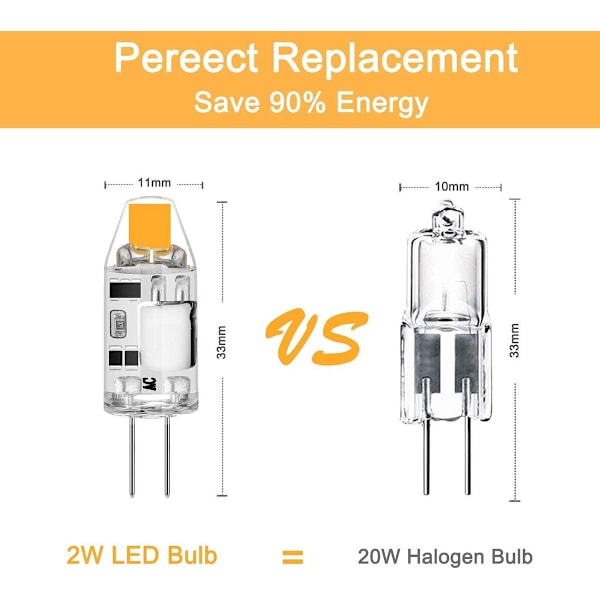 LED-lampor G4, LED COB 2W-lampor ersätter halogenlampor{YD}