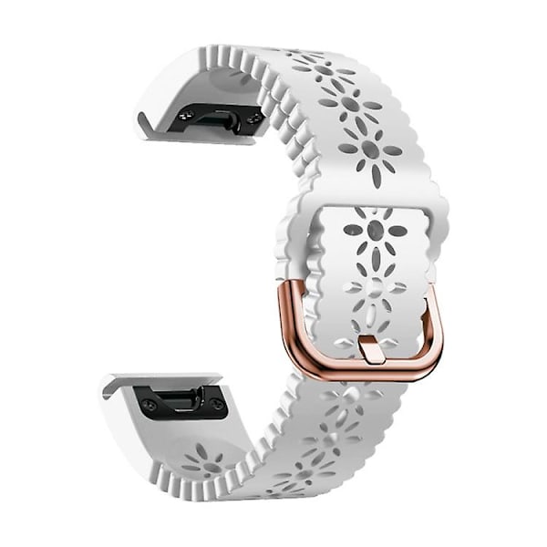 Til Garmin Fenix ​​7s/6s/5s Quick Release Silikone Urrem White