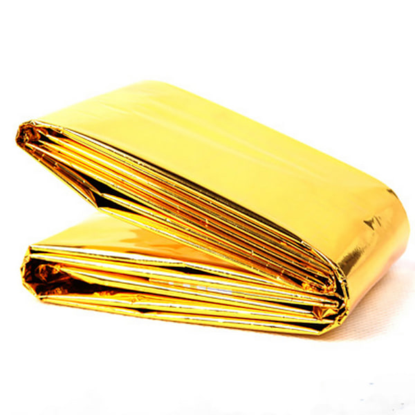 Overlevelsesteppe / Nødteppe Varmebevarende Reflekterende Gold