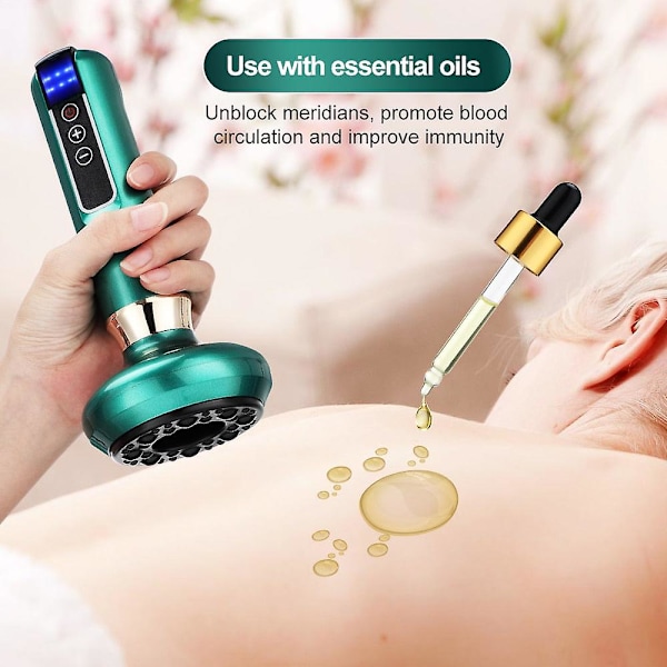 Elektrisk cupping massageapparat vakuum sugekop guasha anti cellulite skønhed sundhed skrabning infrarød varme slankende gua sha massage levels of suction
