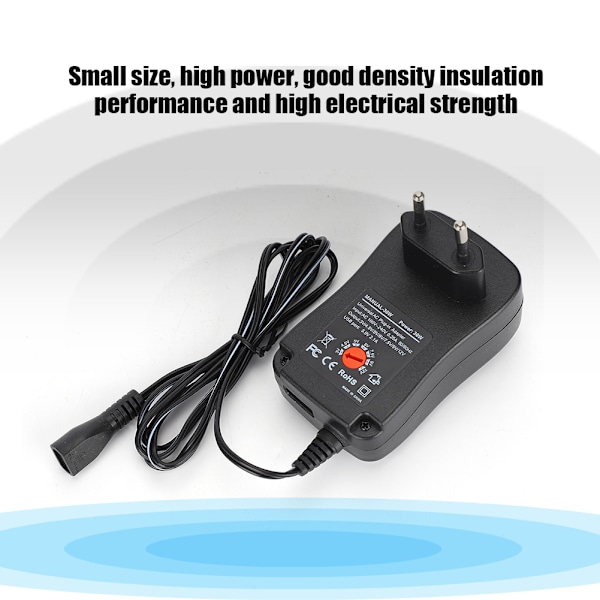 30W Strömförsörjningsadapter Justerbar Spänning 3-12V med 9st DC-kontakt 2.1A Utgång 100-240V EU-kontakt{GKS}